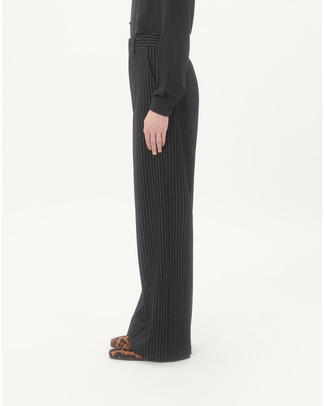 Valentino Black Pinstriped Pants for men