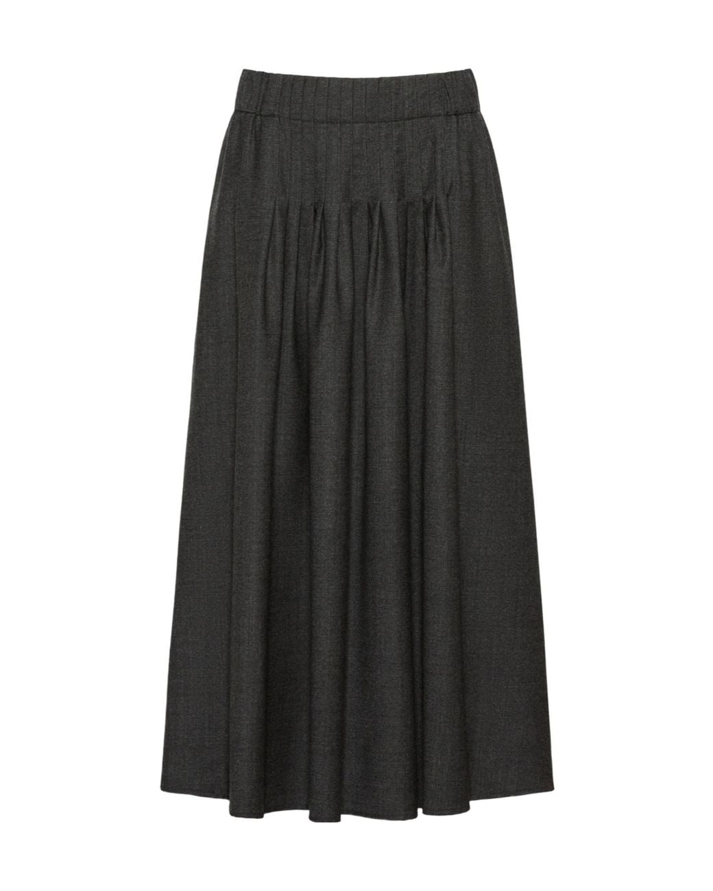 Weekend by Maxmara Black Wkdovest Pleated Midi Skirt