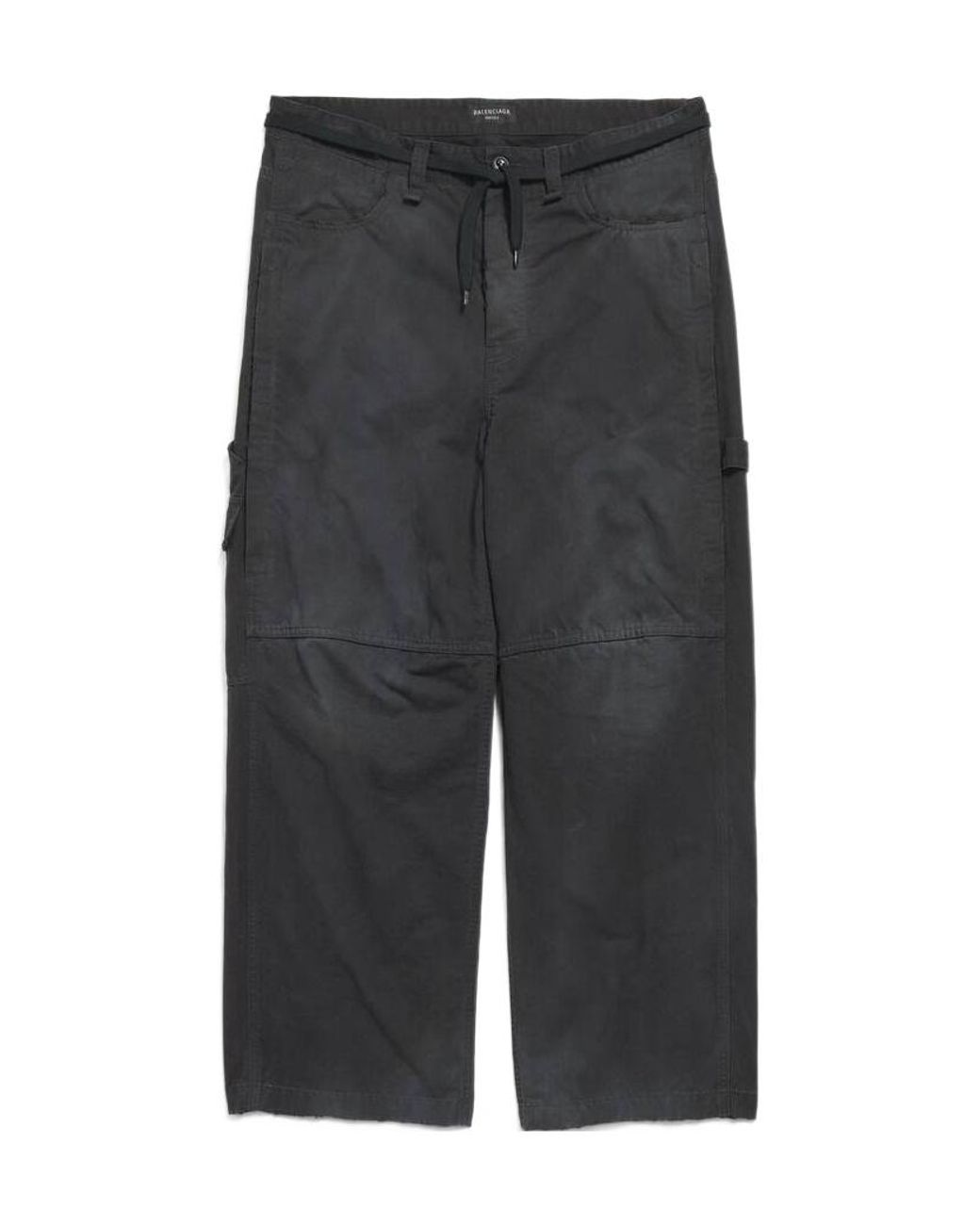 Balenciaga Gray Cropped Cargo Pants for men