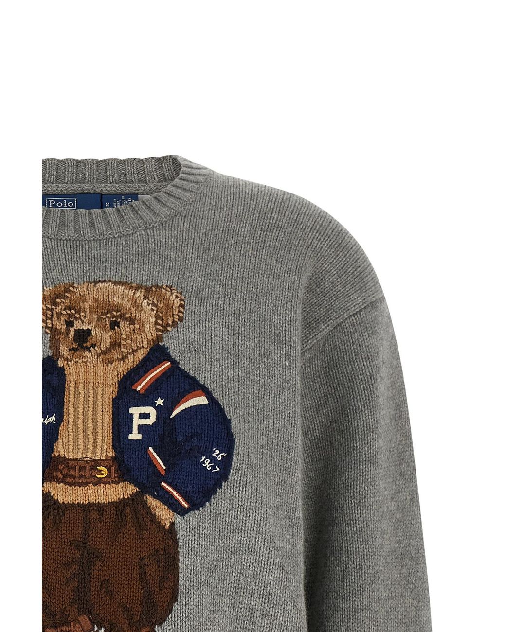 Polo Ralph Lauren Gray Bear Motif Jumper