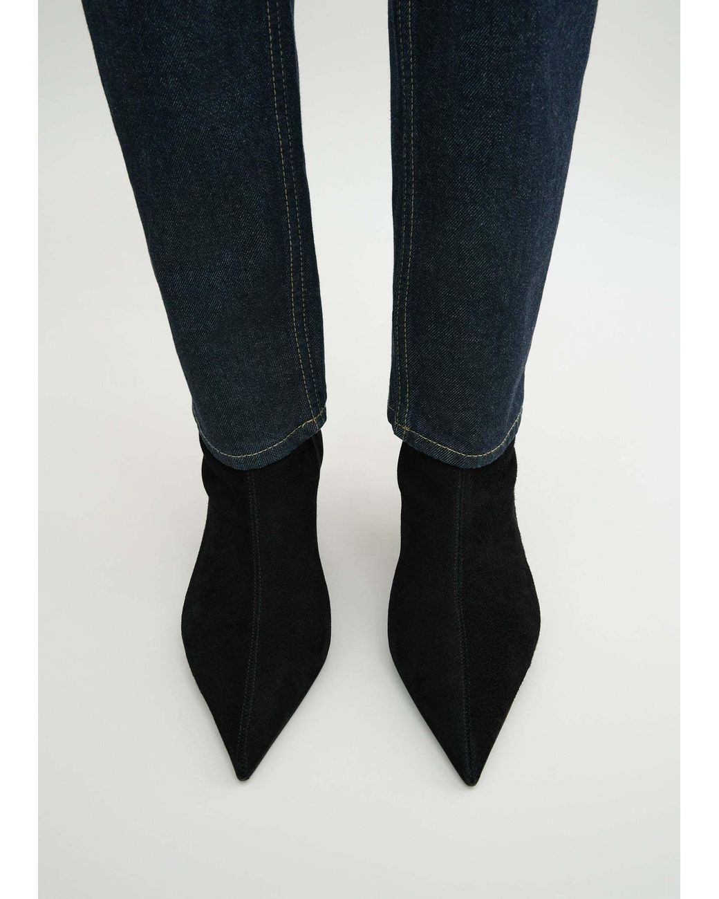 Totême Black Totême Pointed Toe Sock Boots