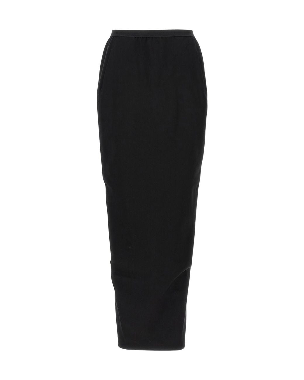 Rick Owens Black Soft Pillar Long Skirt