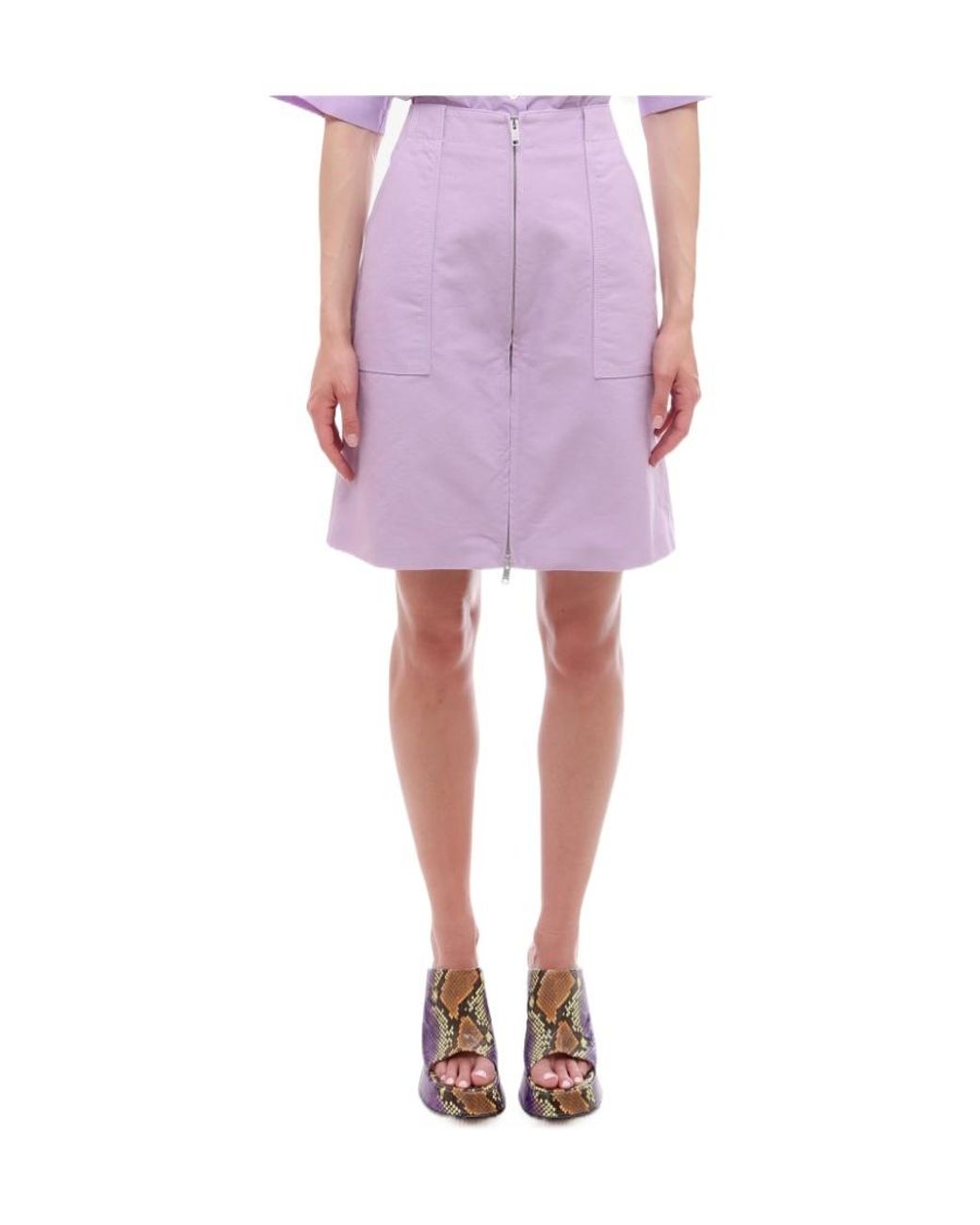 Ambush Purple Front Zip Pant Skirt