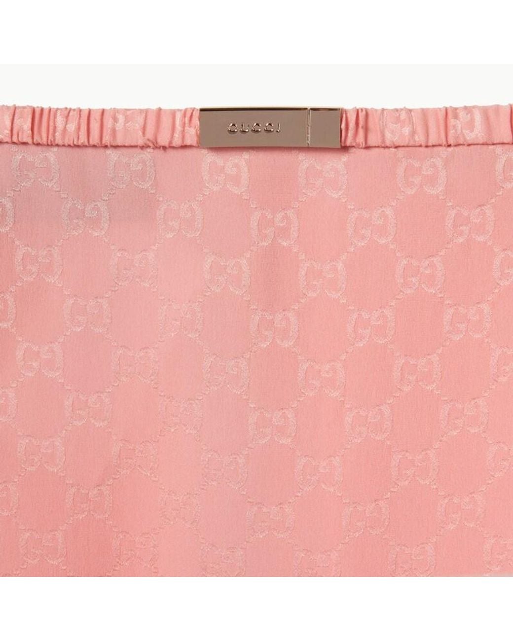 Gucci Pink Gg Jacquard Skirt