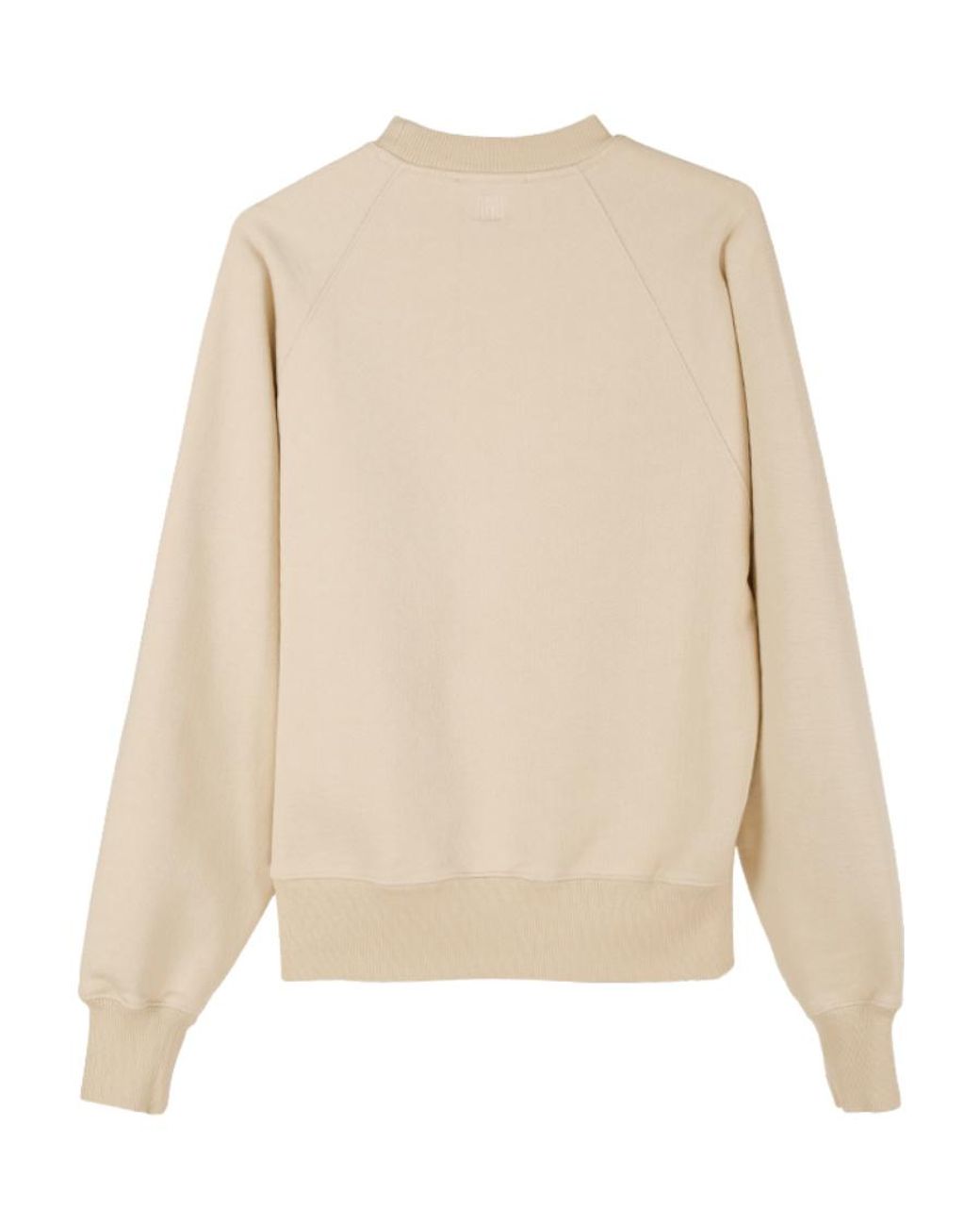 AMI Natural Round Neck Logo Sweater for men