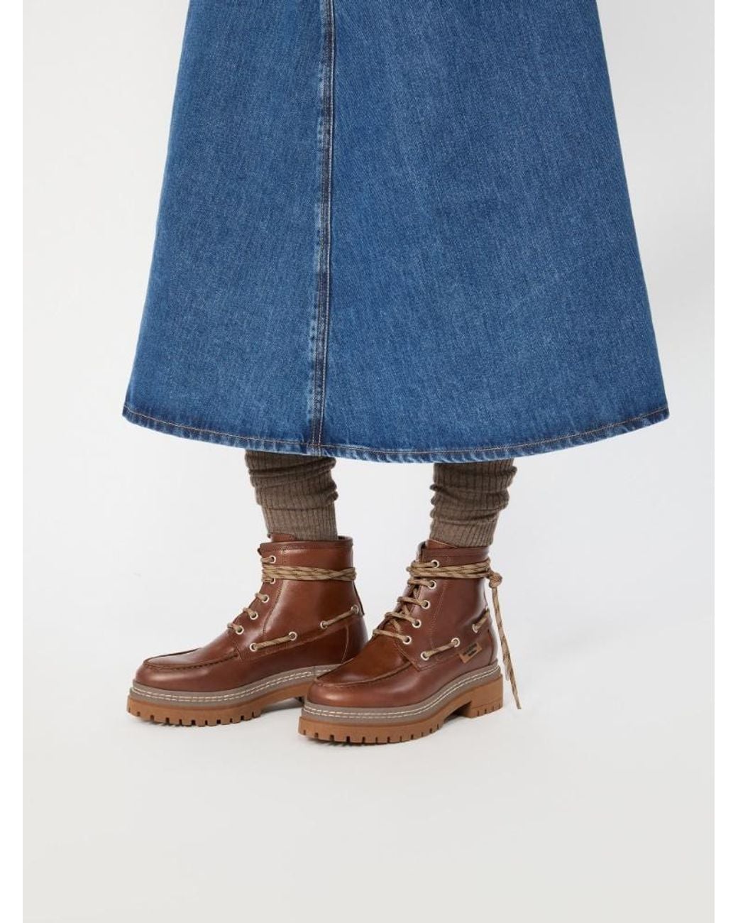 Weekend by Maxmara Brown Wkapantone Lace-Up Ankle Boots