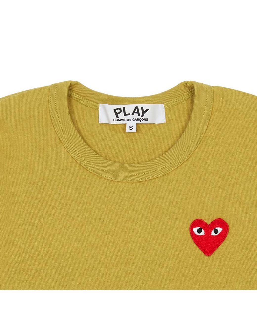 Comme des Garçons Yellow Crew Neck T-Shirt