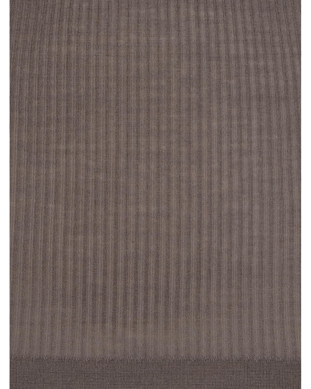 Lemaire Brown Long Sleeve Turtleneck Ribbed Top