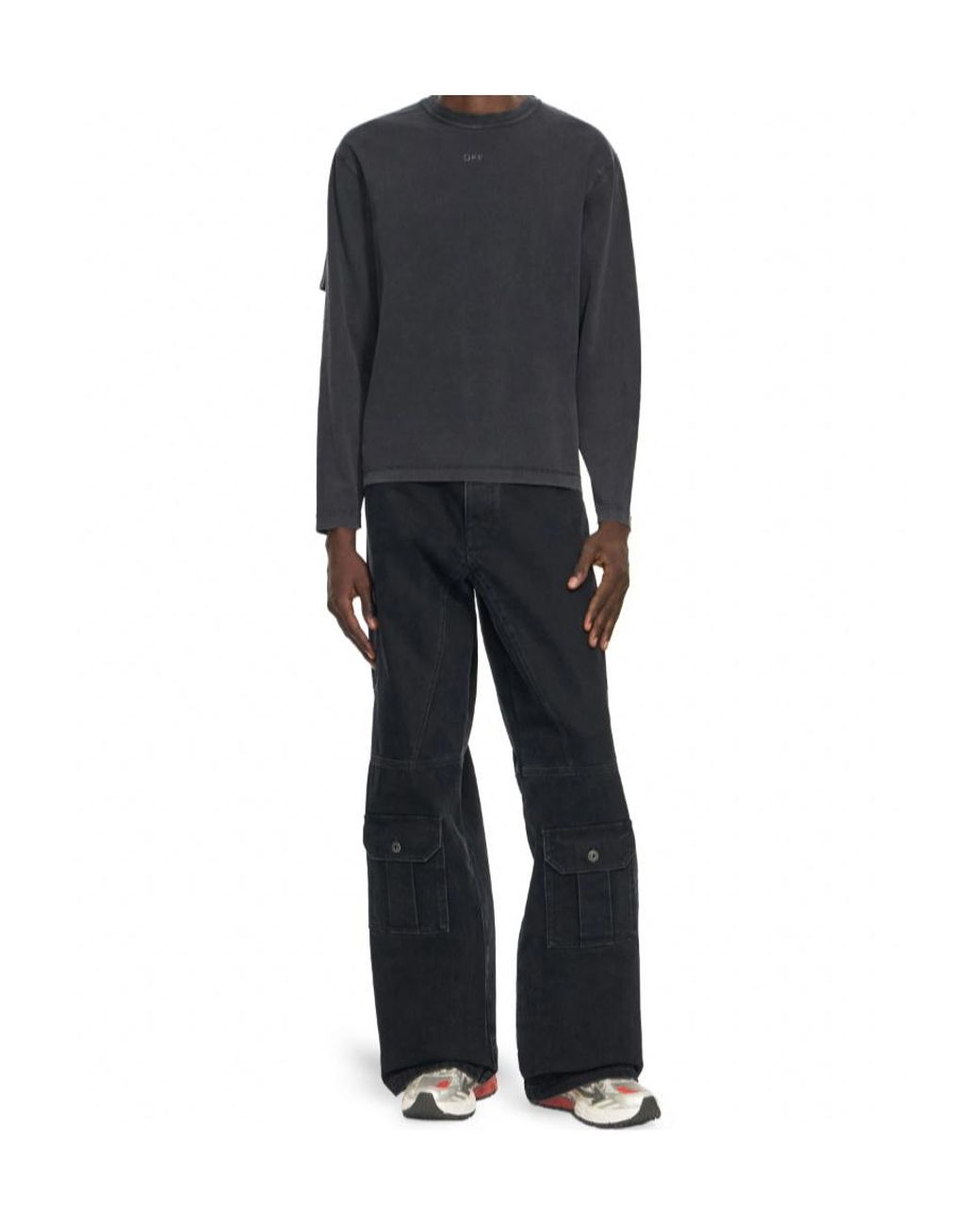 Off-White c/o Virgil Abloh Black Half Arrow Cargo Jeans for men
