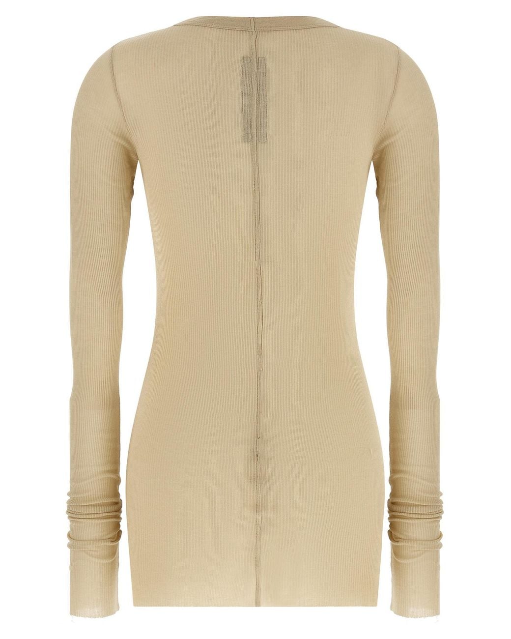 Rick Owens Natural Rib Ls T T-Shirt