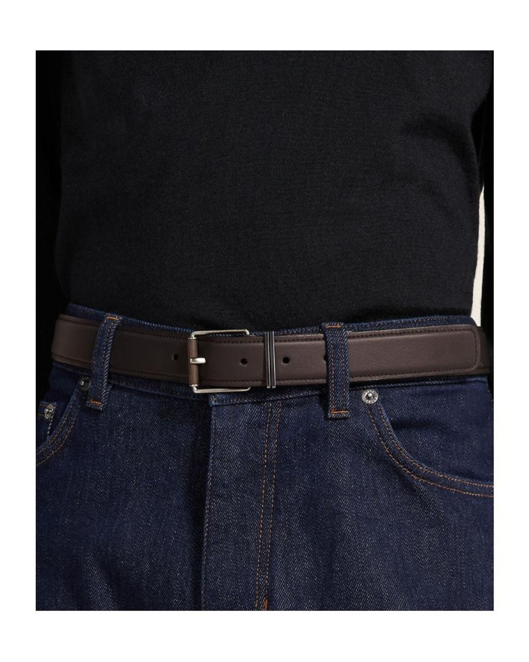 Zegna Brown Leather Belt