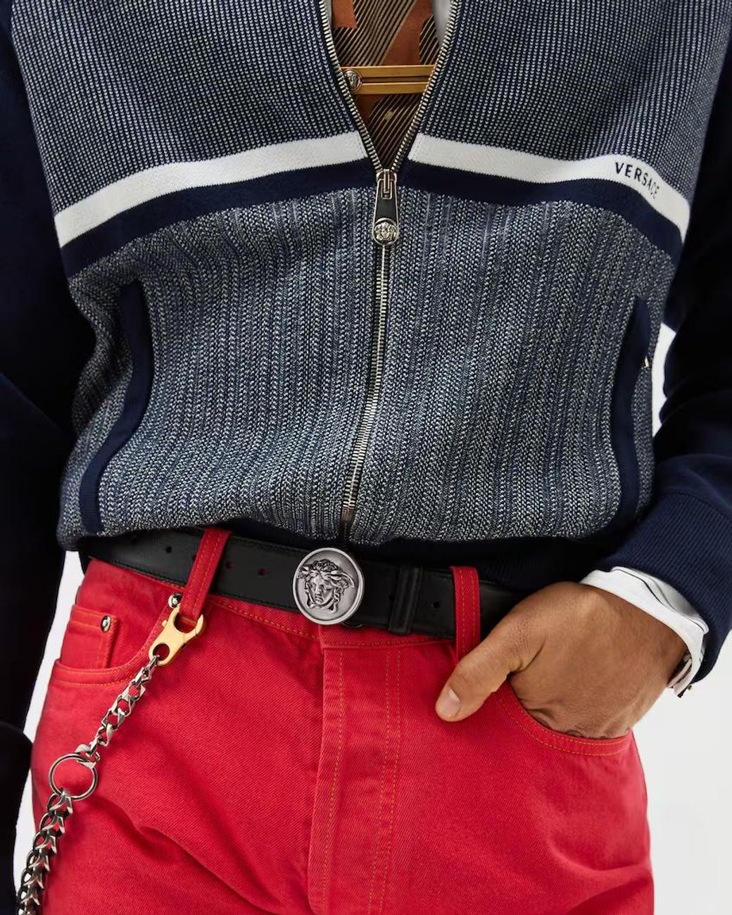 Versace Black Medusa Buckle Belt for men