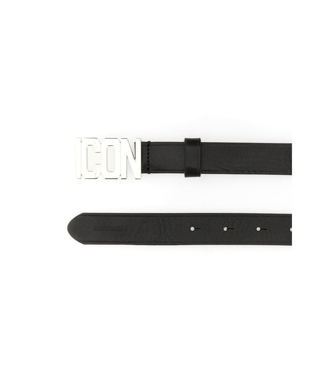 DSquared² White Icon Plaque Belt