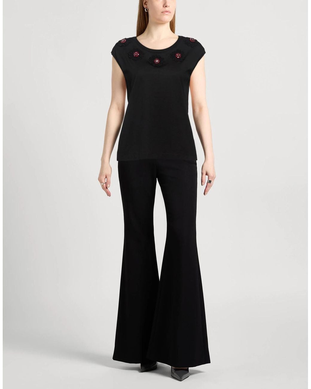 Dolce & Gabbana Black Sleeveless Solid-Color T-Shirt