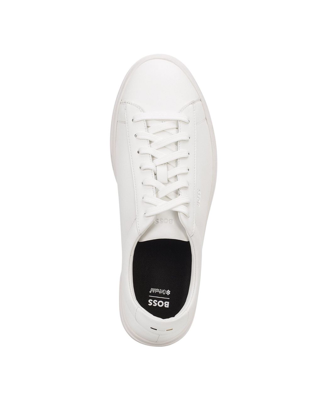 Boss White Simple Sports Shoes for men
