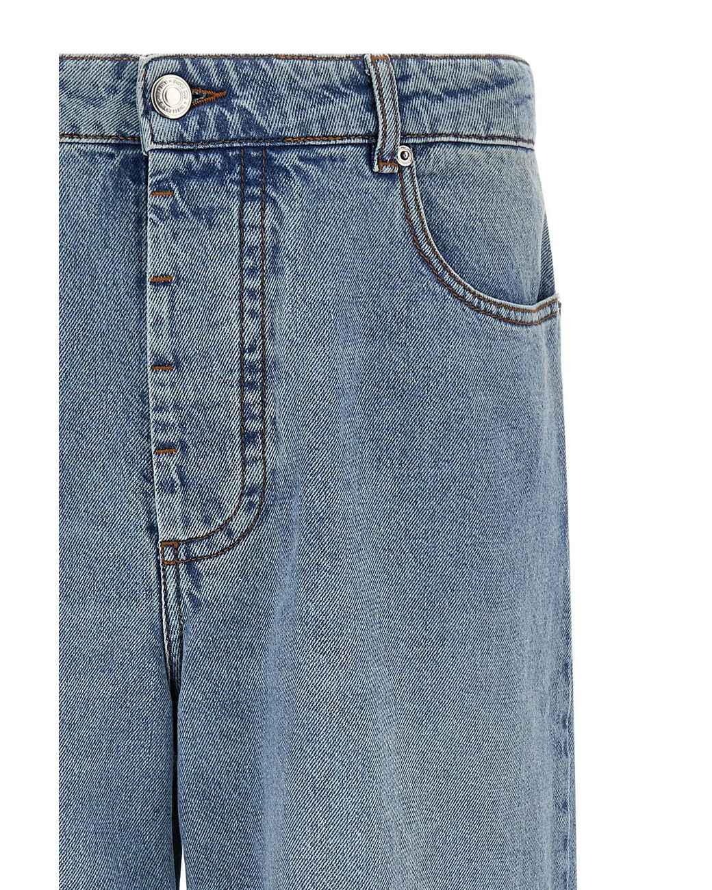 AMI Blue Ami Wide-Leg Jeans for men
