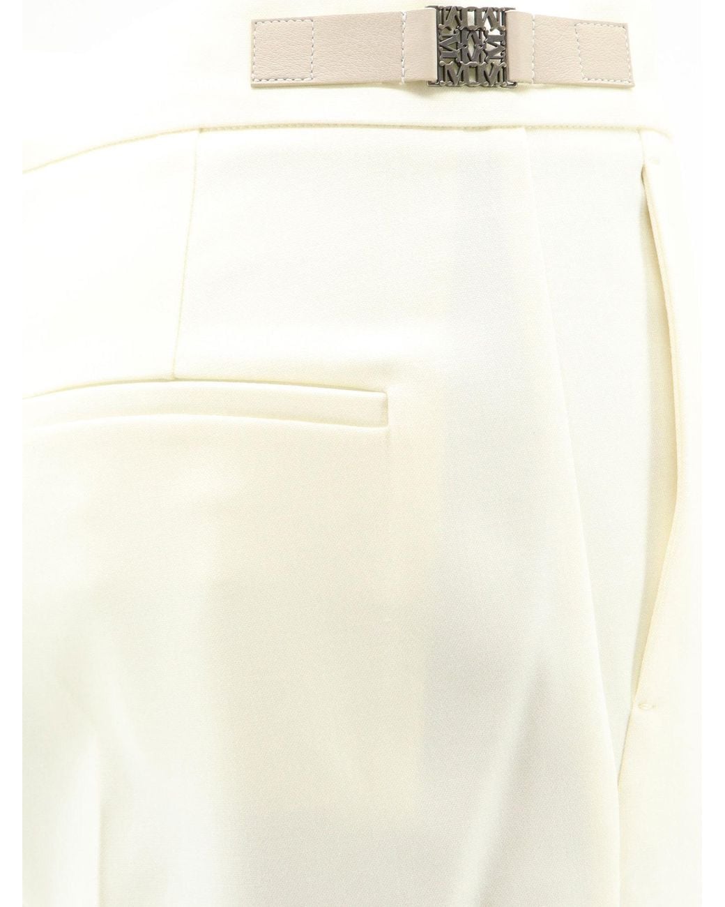 Max Mara White Mxmacino Tailored Trousers