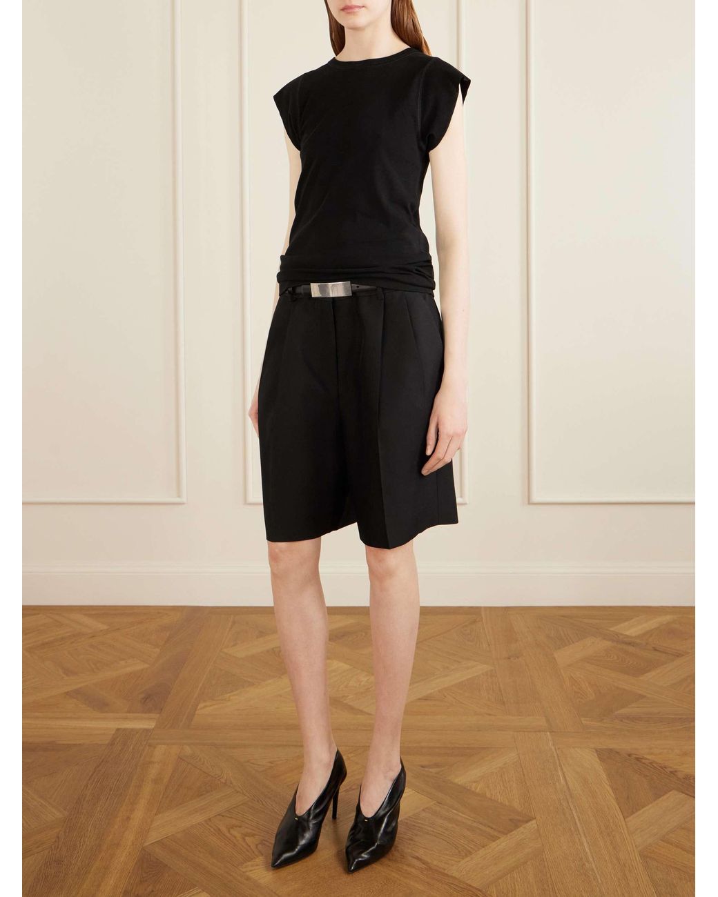 Khaite Black Cotton-Jersey T-Shirt