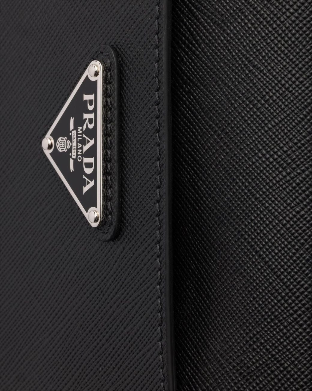 Prada Black Triangle-Logo Zipped Shoulder Bag for men