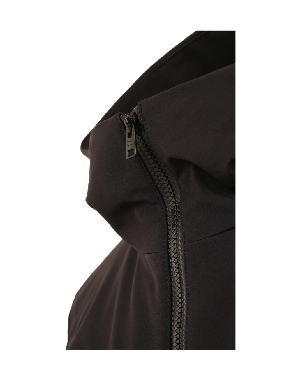 Woolrich Black Hooded Zip-Up Jacket for men