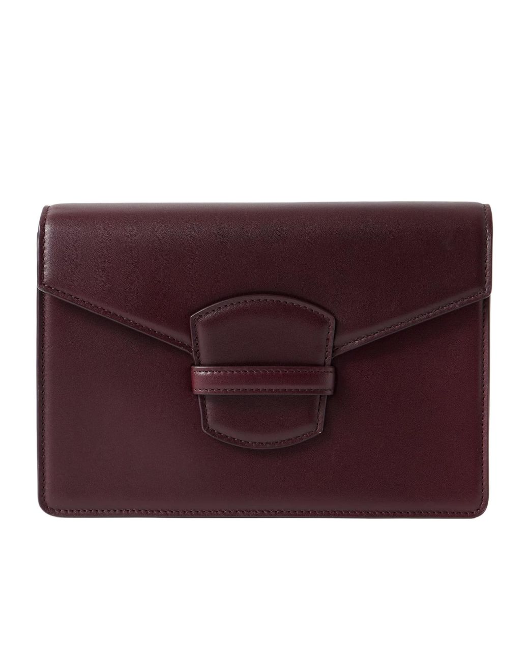 The Row Purple Leather Clutch
