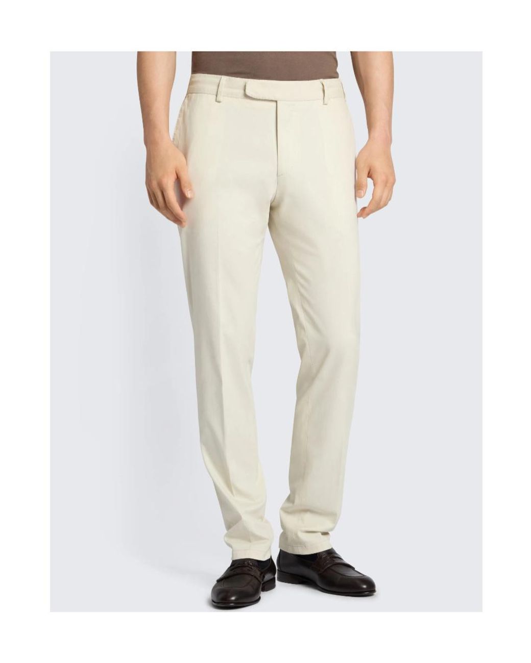 Brioni White Cortona Trousers for men
