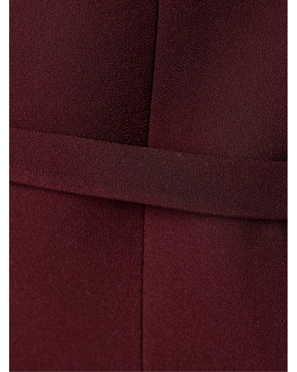 Safiyaa Red Asymmetrical Flowing Crepe Halter Top