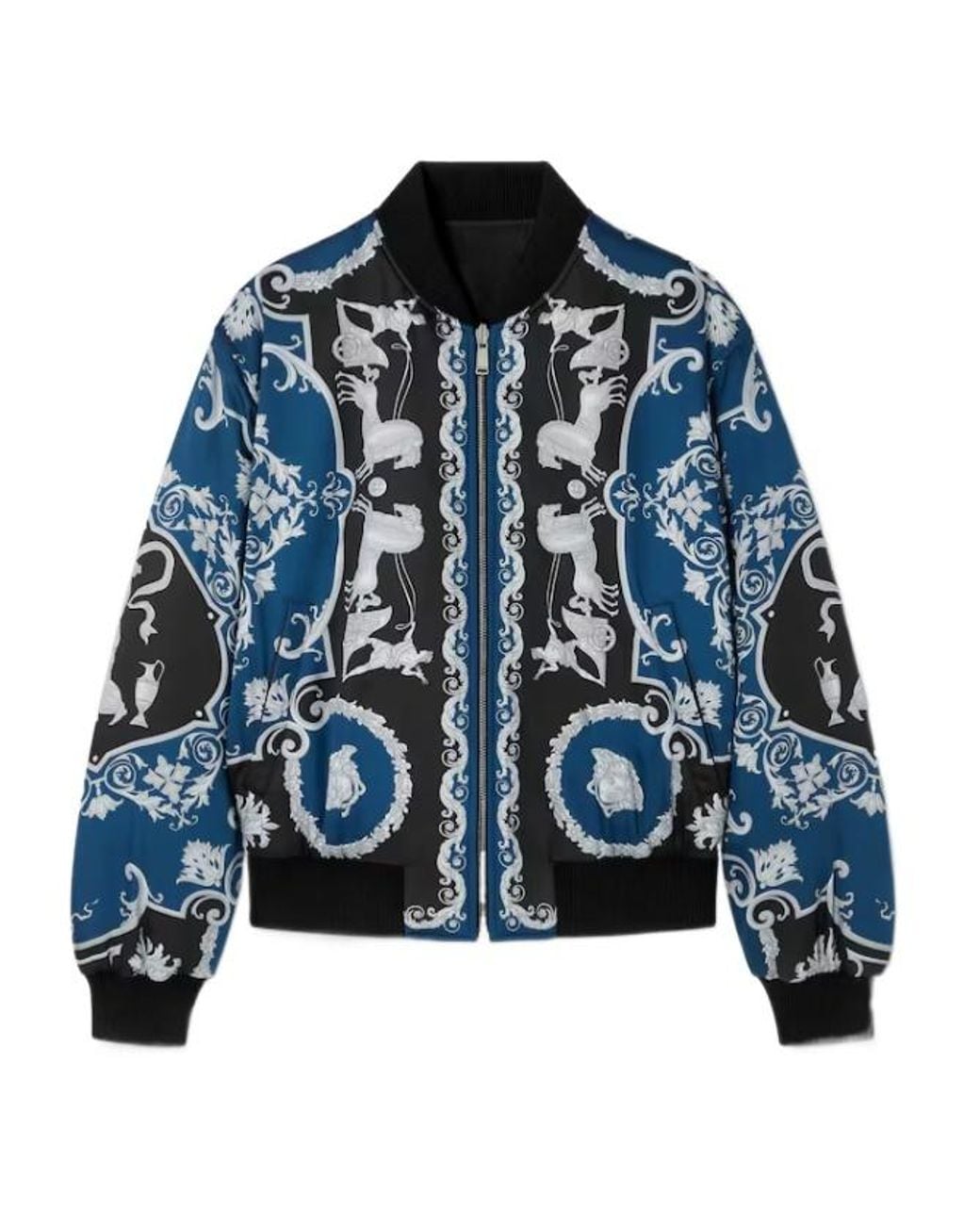 Versace Blue Reversible Blouson Jacket for men