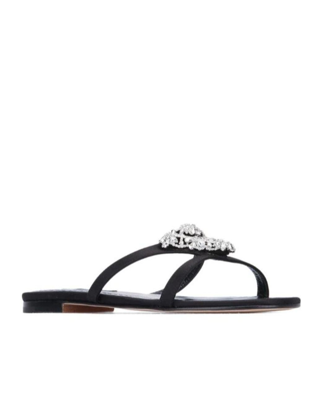 Manolo Blahnik White Trinamu Flat Sandals