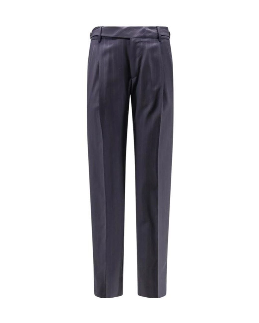 Dolce & Gabbana Blue Pinstriped Pleated Pants for men