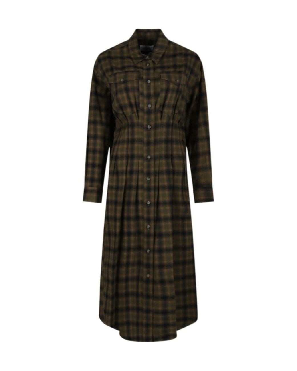 Isabel Marant Black Isabel Marant Étoile Timea Checked Shirt Dress