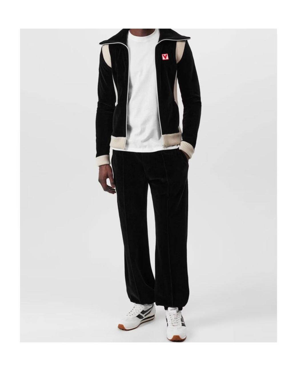 Valentino Black Logo Zip-Up Jacket for men