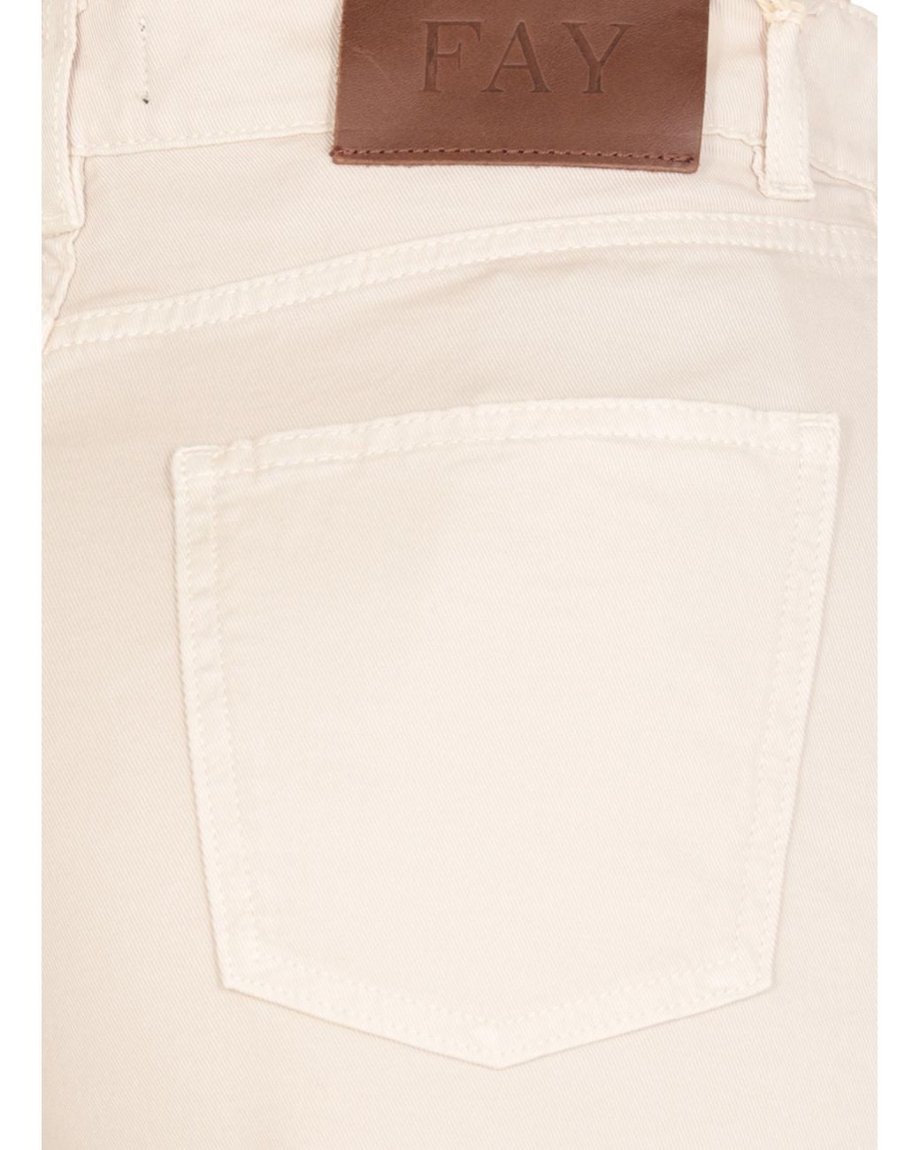Fay White Frayed Hem Bermuda Shorts