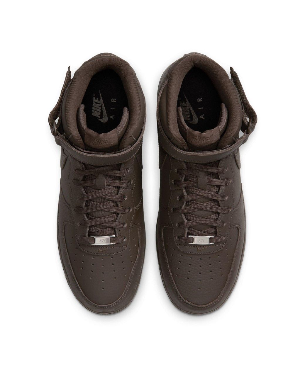 Nike Brown Lychee-Pattern Mid-Cut Casual Sneakers for men