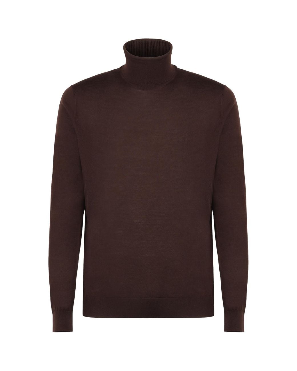 Kiton Brown Turtleneck Knit Pullover for men
