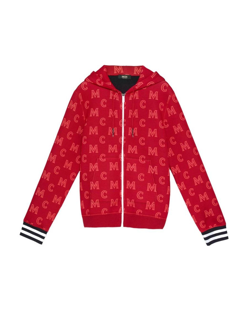 MCM Red Logo Hooded Casual Jacket for men