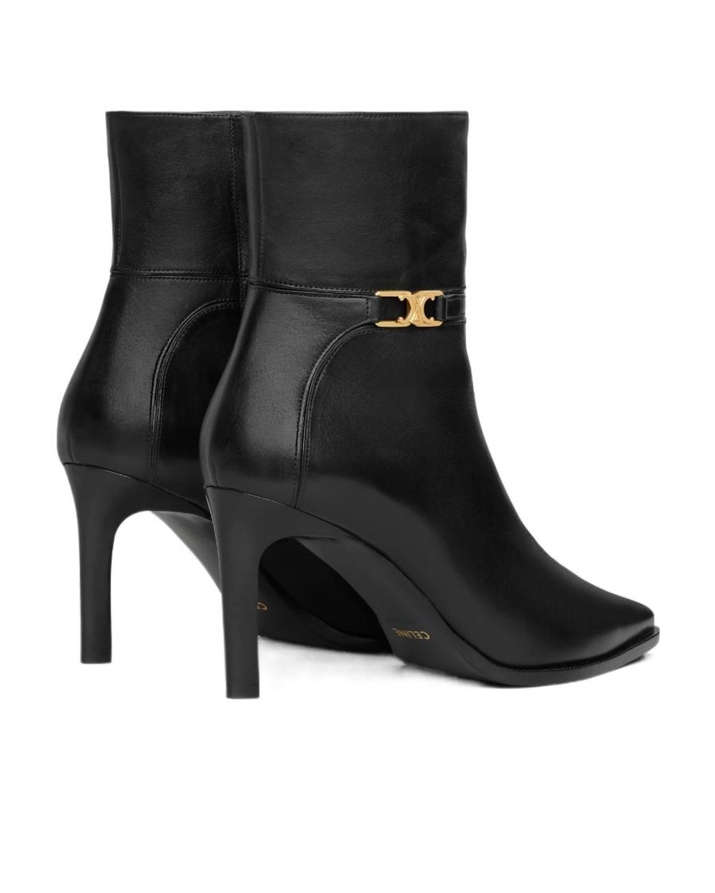 Céline Black Low Boot Triomphe Verneuil