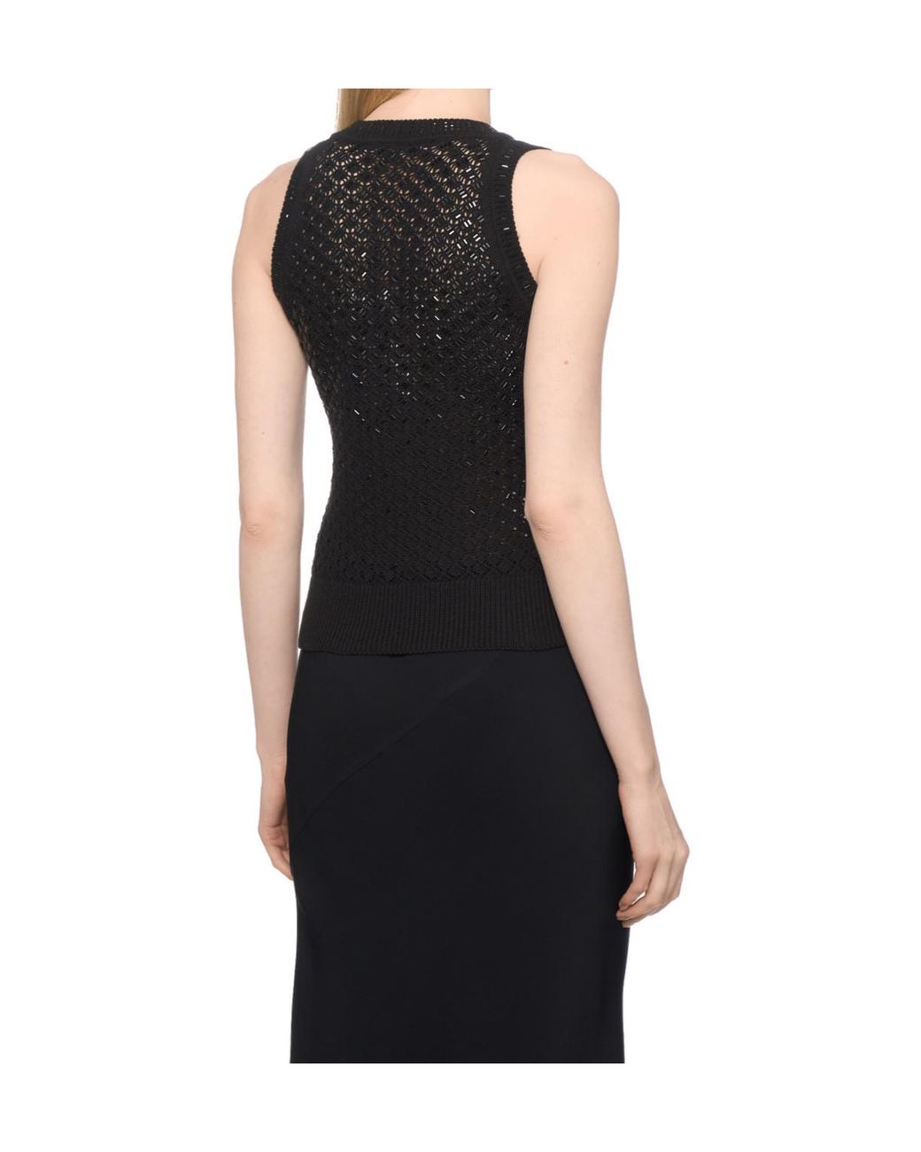 Ermanno Scervino Black V-Neck Sleeveless Vest