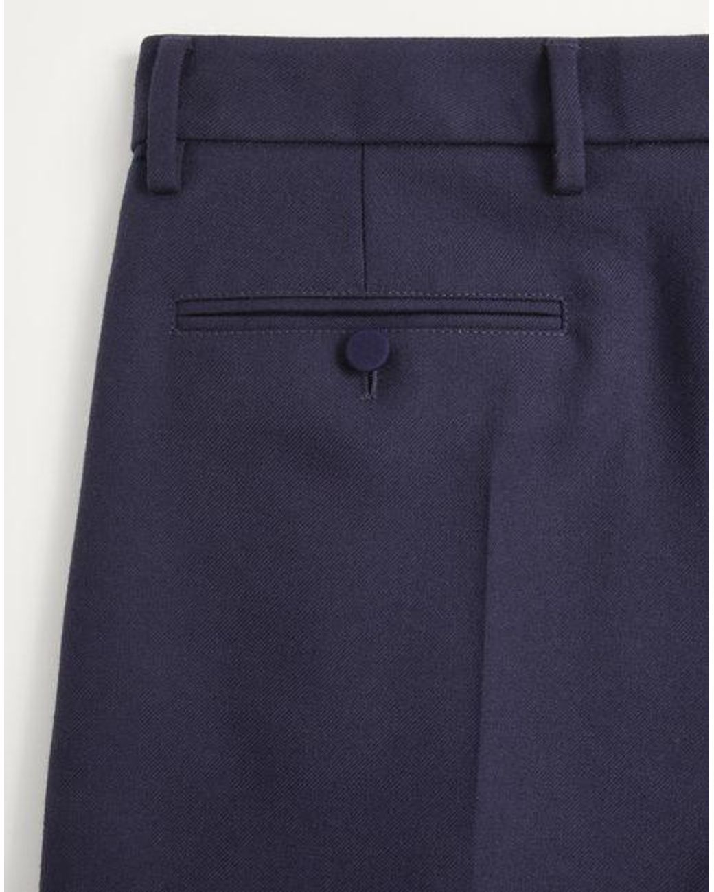 Valentino Blue Cuffed Wool Bermuda Shorts for men