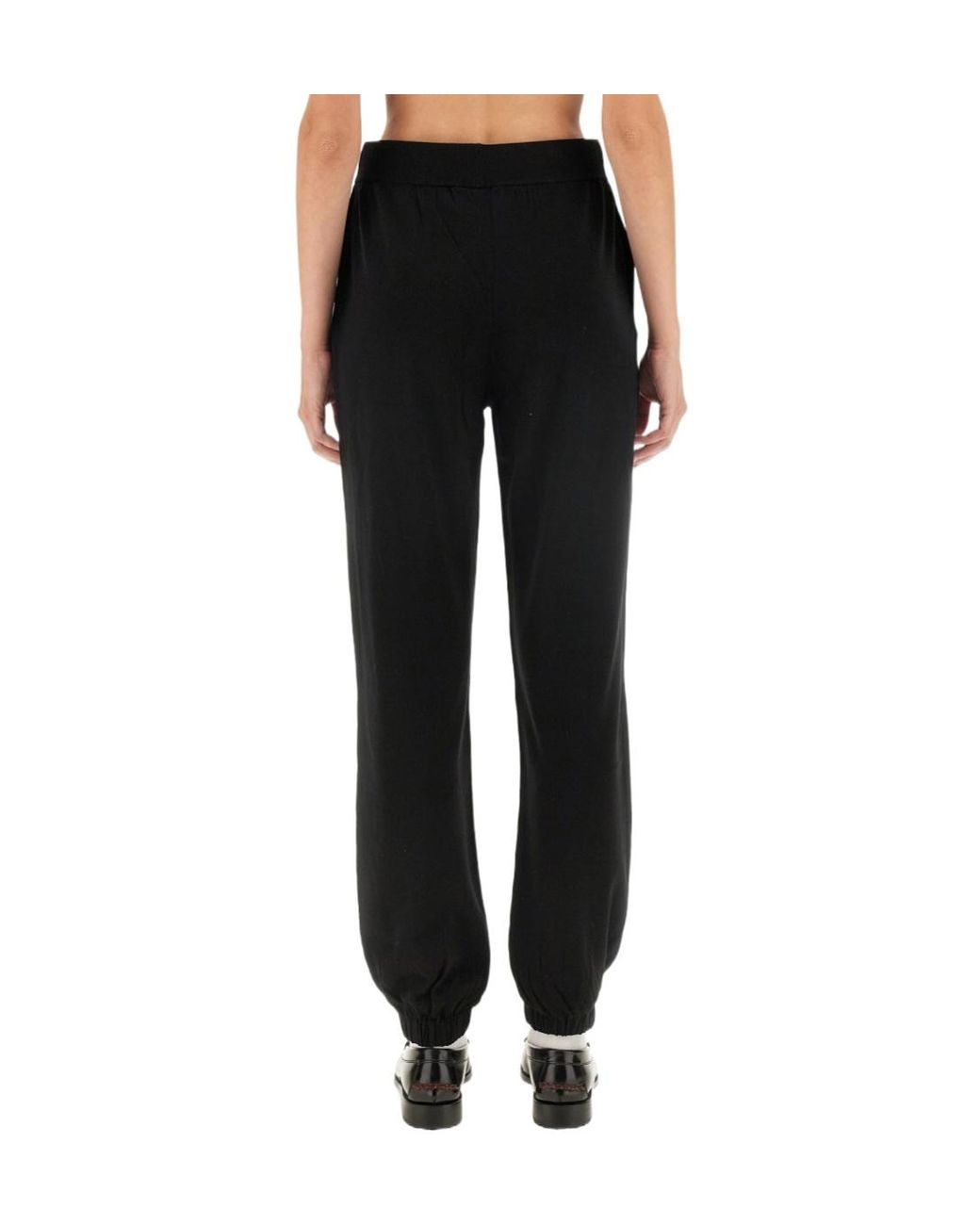 Moschino Black Elastic Waist Sweatpants