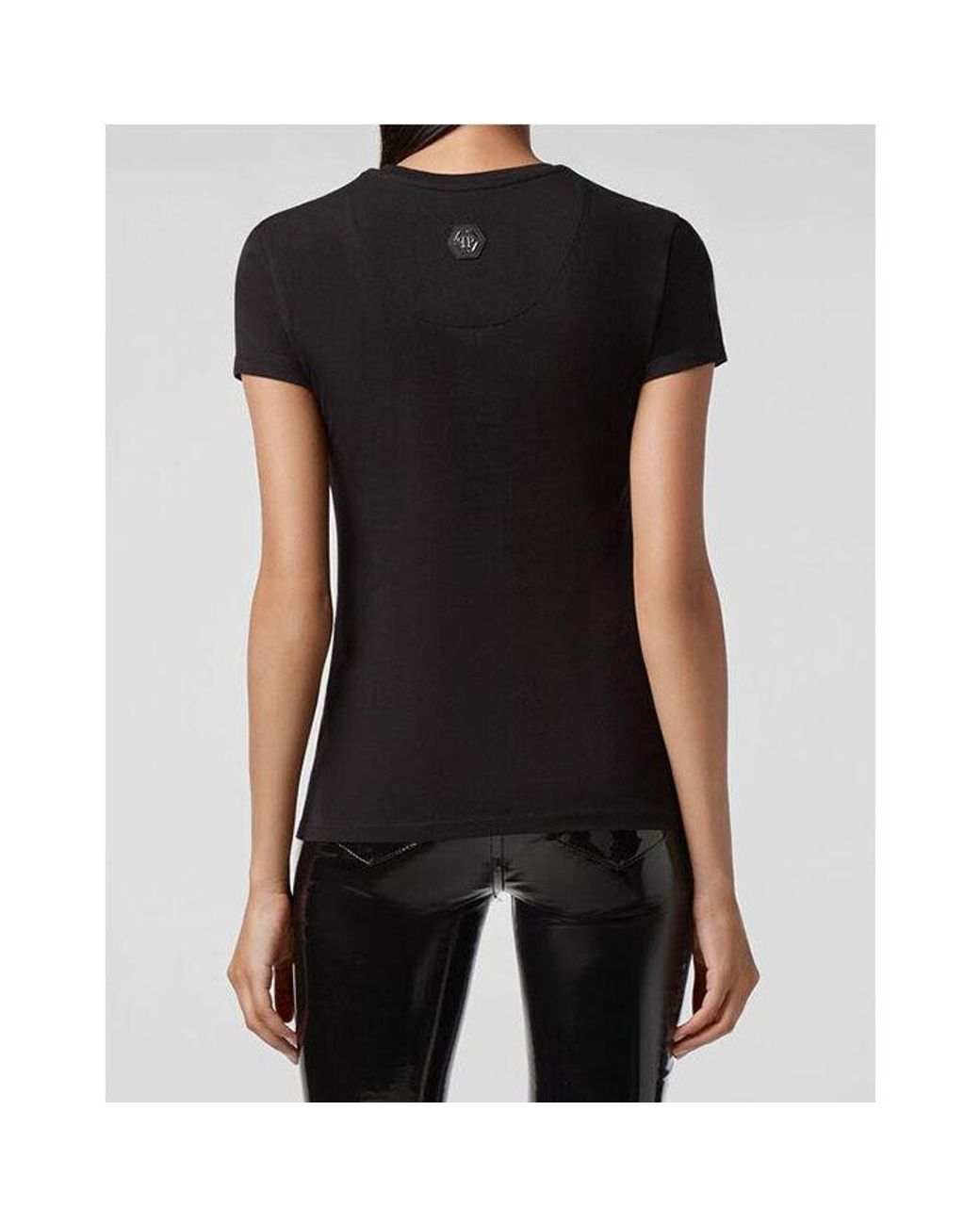 Philipp Plein Black Logo Details T-Shirt