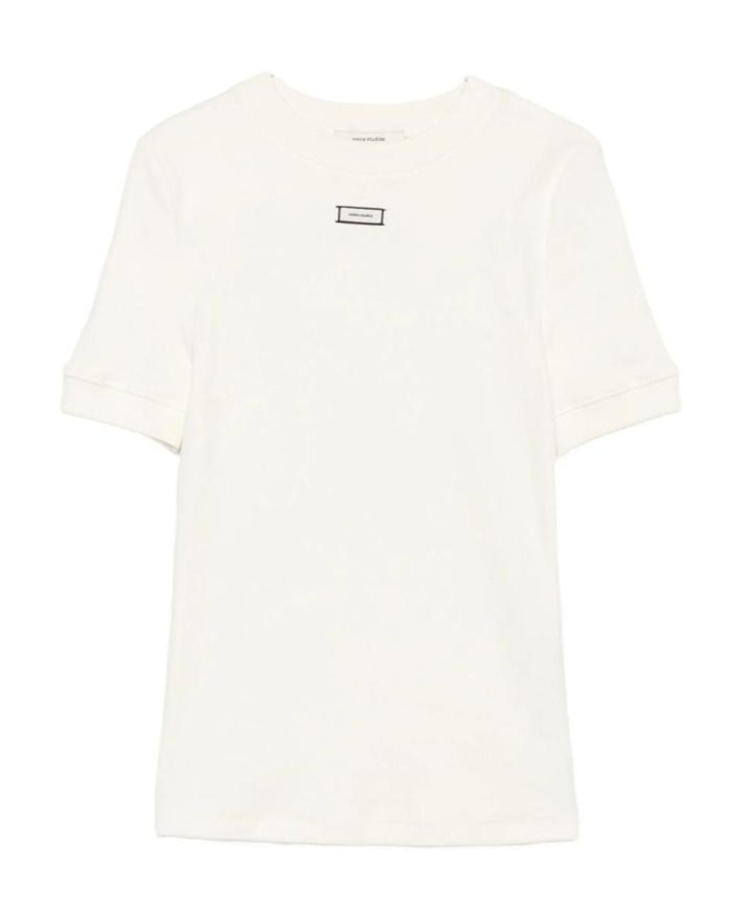 Entire studios White Ribbed Logo T-Shirt for men