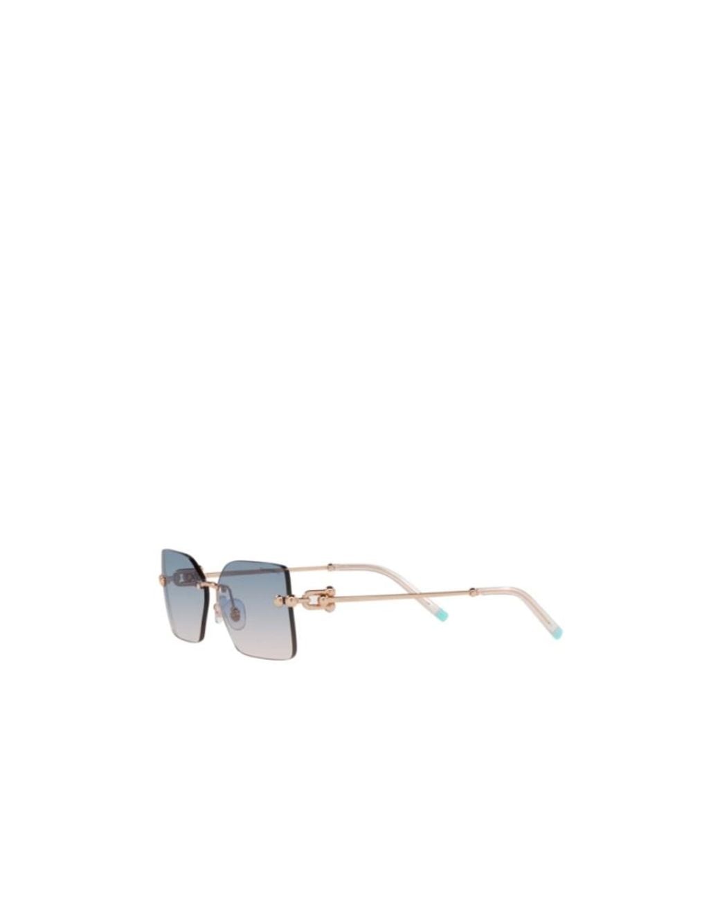 Tiffany & Co Blue Rectangle Frame Sunglasses