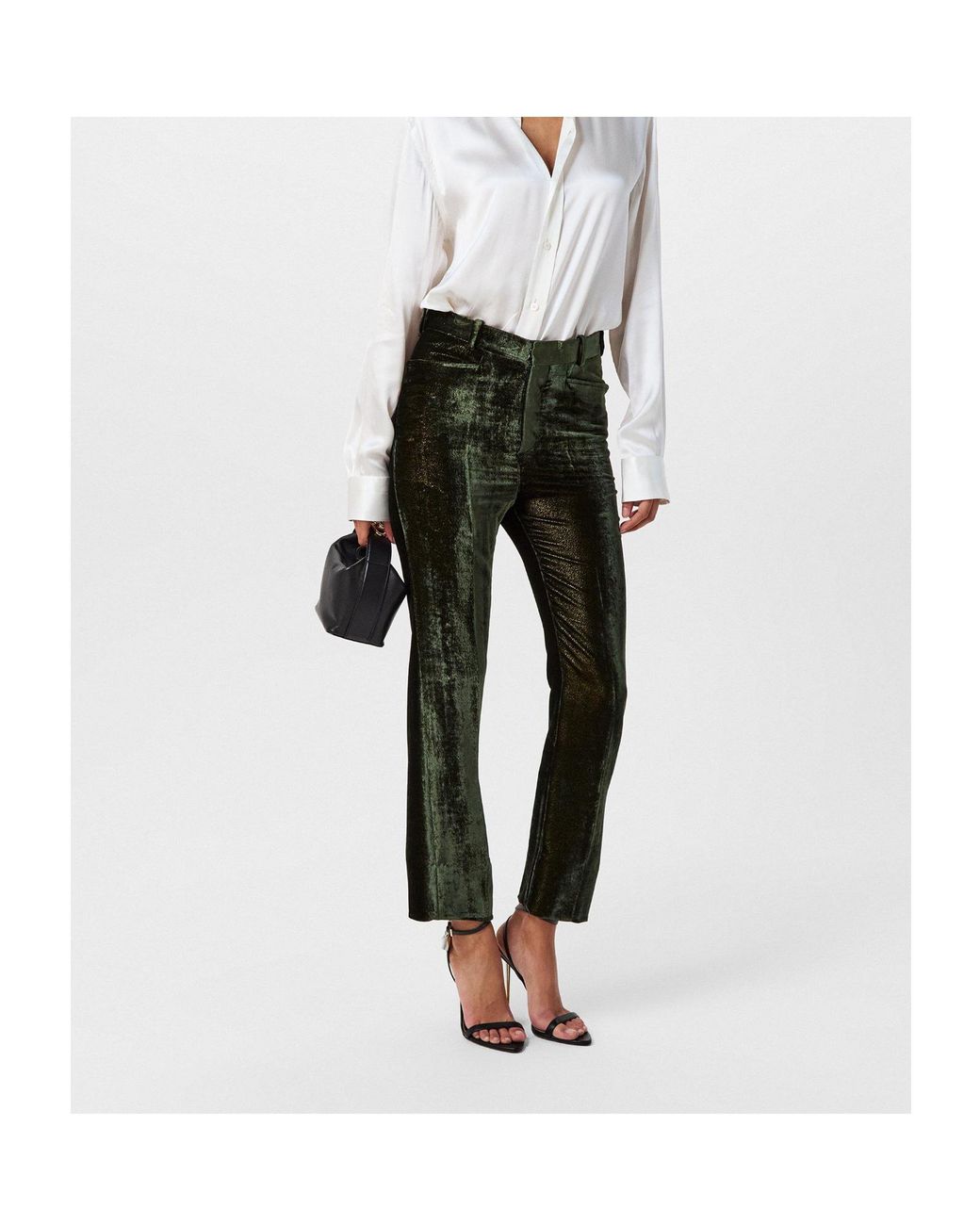 Tom Ford Green Velvet Flared Trousers
