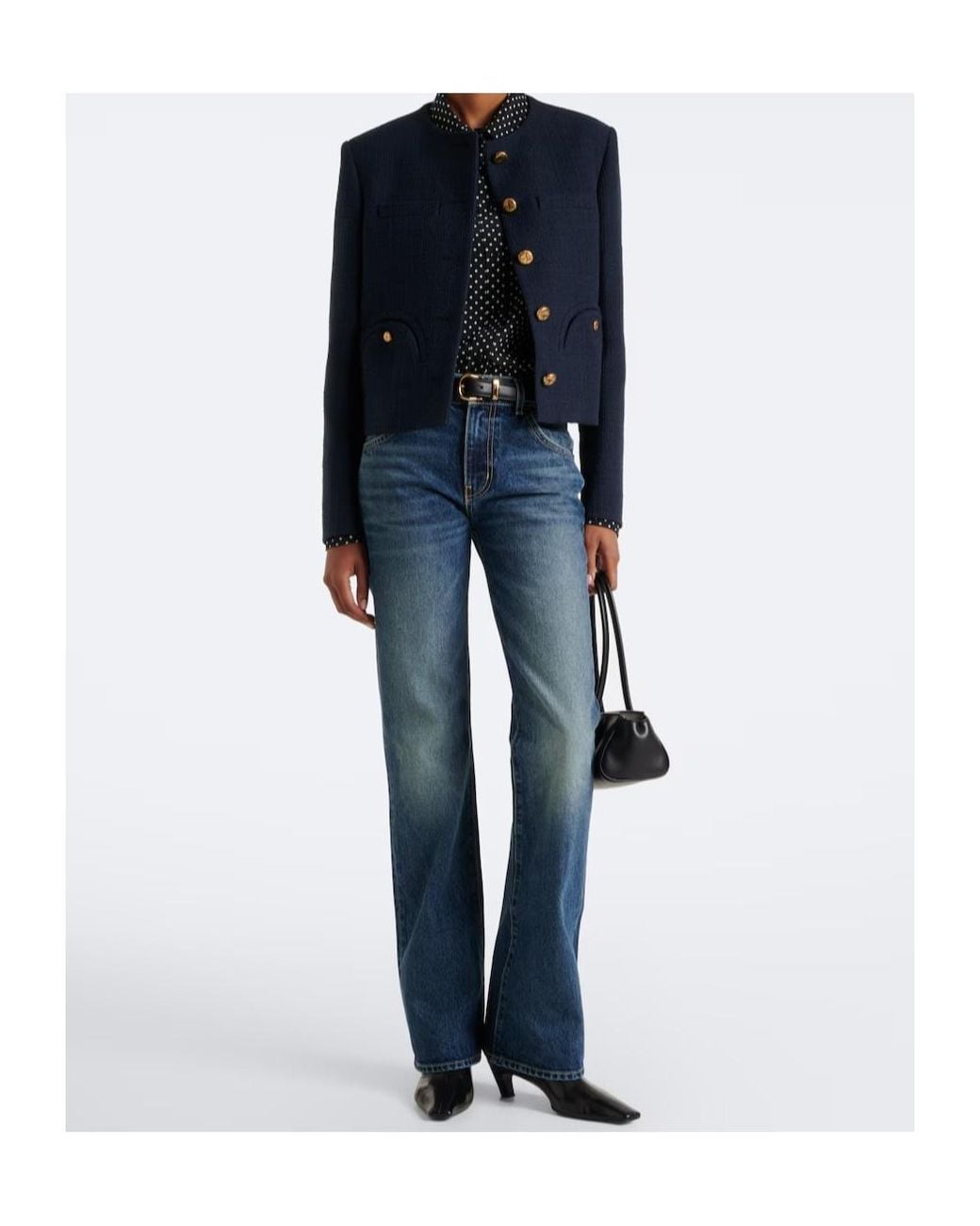 Nili Lotan Blue Roxane Flared Jeans