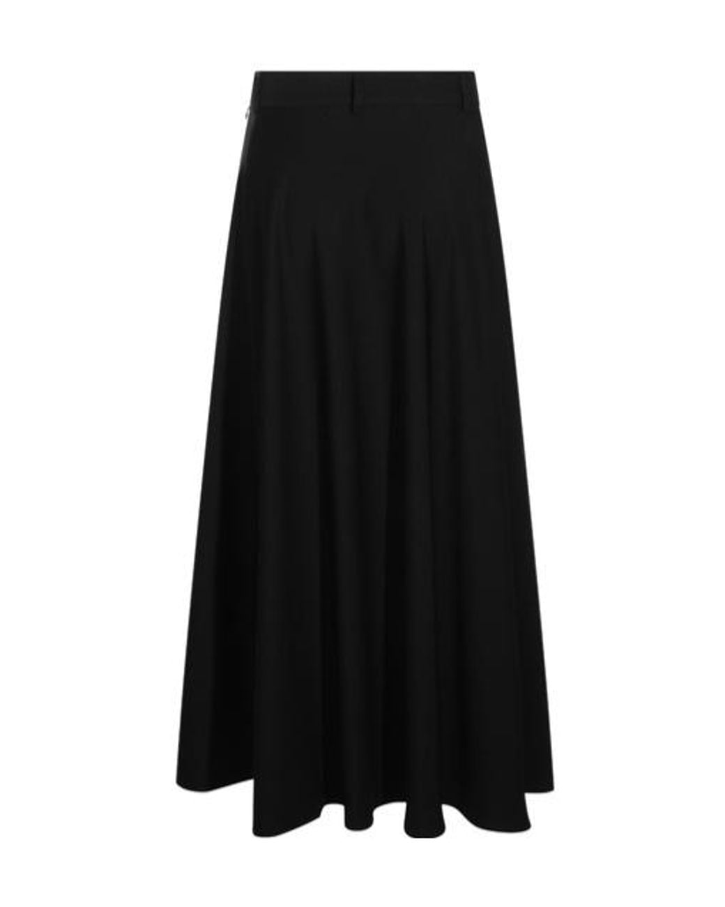Herno Black Flared Maxi Skirt