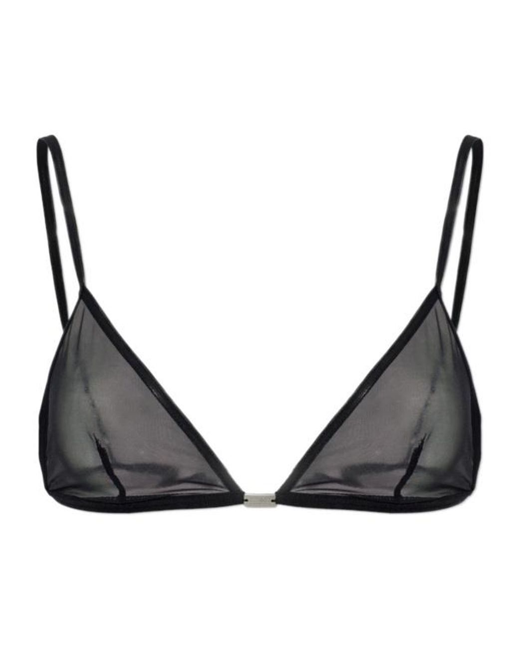 MM6 by Maison Margiela Black Transparent Bra