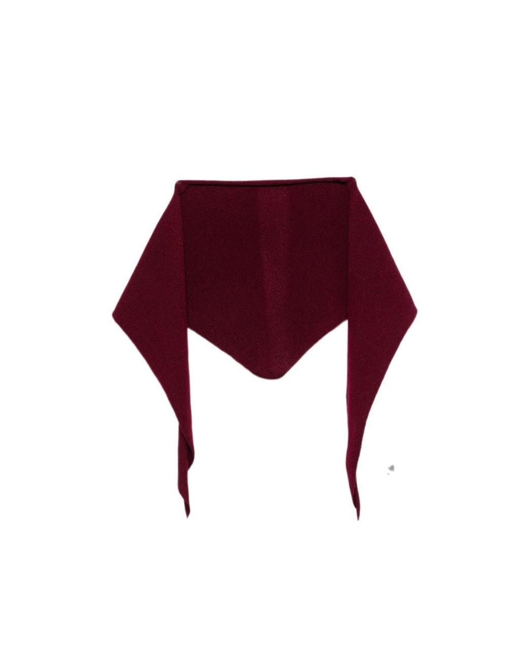 Lisa Yang Red Triangular Scarf