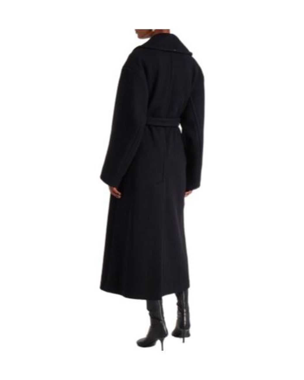 Sportmax Black Simple And Versatile Wool Coat