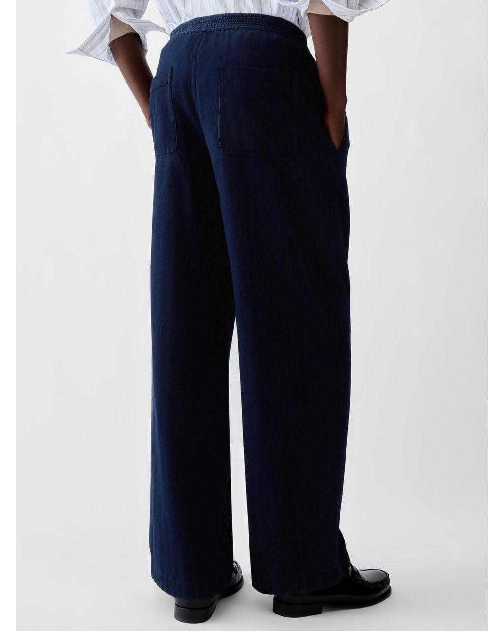Jacquemus Blue Wide-Leg Pants for men